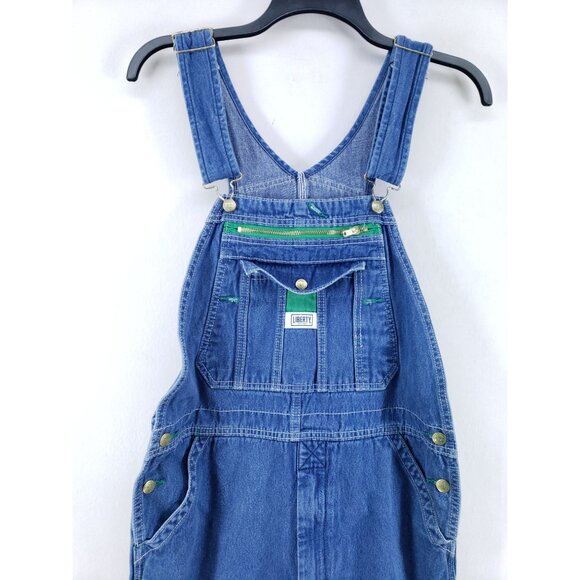 Liberty Mens Denim Bib Overalls 34x30 Cotton Medium Wash - Picture 6 of 9